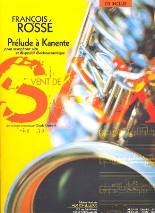 Prlude  Kanente (+CD) pour saxophone alto et disposifif lectroacoustique