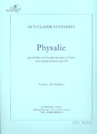 Physalie (+CD) pour flute ou saxophone alto et piano