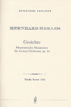 Gesichte op.14 fr Kammerorchester Studienpartitur