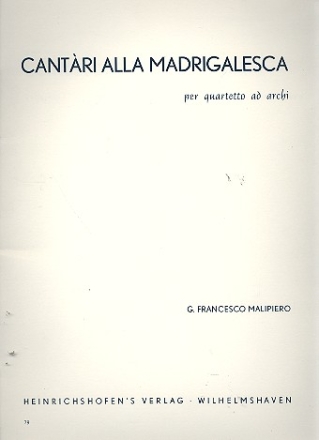 Cantari alla Madrigalesca Stimmen