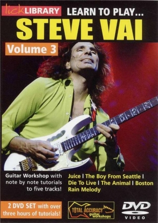 Learn to play Steve Vai vol.3 2 DVD-Videos Lick Library