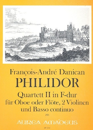 Quartett F-Dur Nr.2 fr Oboe (Flte), 2 Violinen und Bc Partitur (=Klavier) und Stimmen