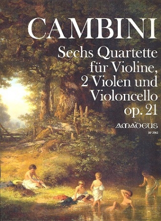 6 Quartette op.21 fr Violine, 2 Violen und Violoncello Partitur und Stimmen