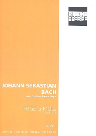 Fuge g-Moll BWV578 fr 2 Euphonien, Tuba in F und Tuba in B Partitur und Stimmen