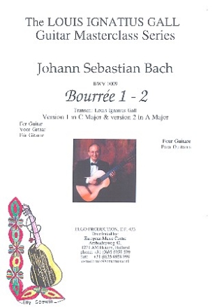 Bourre 1 and 2 BWV1009 for guitar