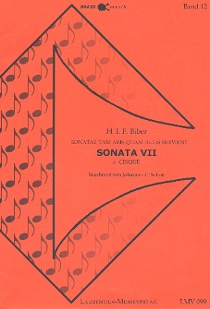 Sonate Nr.7 fr 2 Trompeten, Horn, Posaune und Tuba Partitur und Stimmen