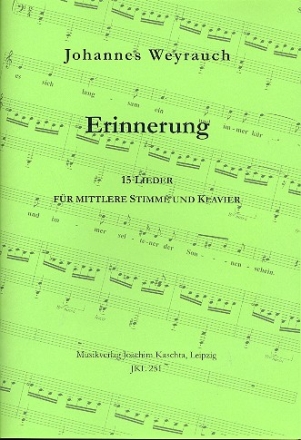 Erinnerung fr Gesang (mittel) und Klavier