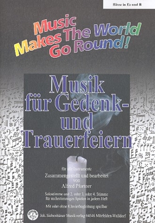 Musik fr Gedenk- und Trauerfeiern fr flexibles Ensemble Bass in B (Violinschlssel)