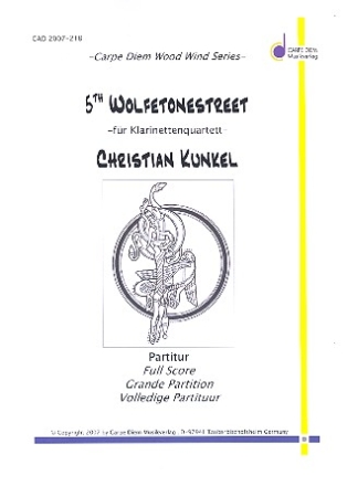 5th Wolftonestreet fr 3 Klarinetten und Bassklarinette Partitur und Stimmen