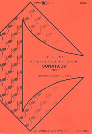 Sonata IV a cinque fr 2 Trompeten, Horn, Posaune und Tuba Partitur und Stimmen