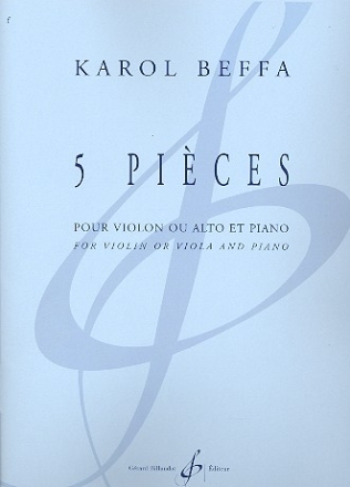 5 Pices pour violon ou alto et piano