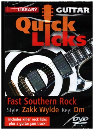 Fast Southern Style Zakk Wylde Key Dm DVD-Video Lick Library Quick Licks
