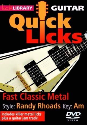 Fast Classic Metal Randy Rhoads Key Am DVD-Video Lick Library Quick Licks