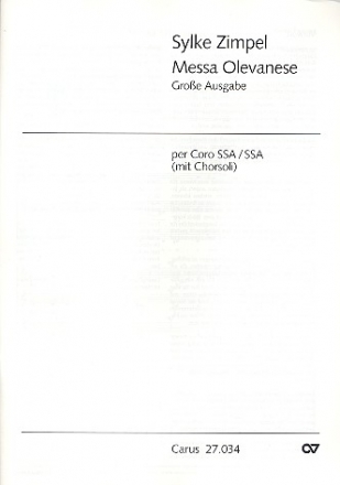 Messe Olevanese - groe Ausgabe fr Kinderchor a cappella mit Chorsoli Partitur
