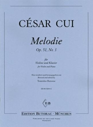 Melodie op.51,3 fr Violine und Klavier