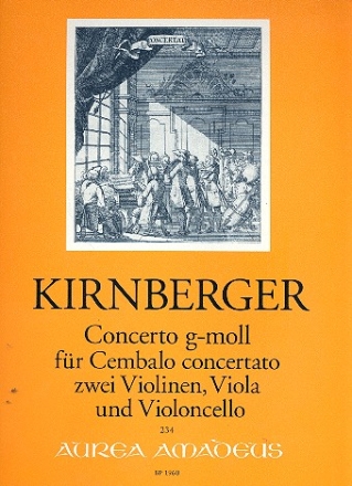 Konzert g-Moll fr Cembalo, 2 Violinen, Viola und Violoncello Stimmen