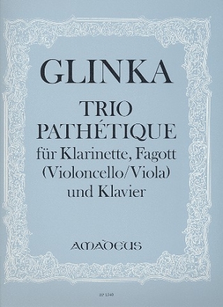 Trio pathétique für Klarinett, Fagott (Viola/Violoncello) und Klavier Partitur (=Klavier) und Stimmen