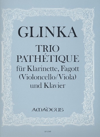 Trio pathtique fr Klarinett, Fagott (Viola/Violoncello) und Klavier Partitur (=Klavier) und Stimmen