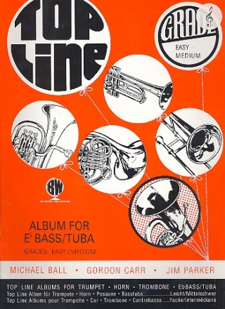 Top Line Grade easy-medium - album for e flat bass or tuba in treble clef and piano