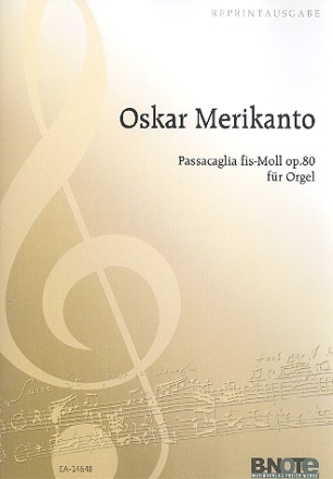 Passacaglia fis-Moll op.80 fr Orgel