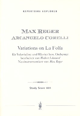 Variations on La Fola fr Violine und Orchester Studienpartitur