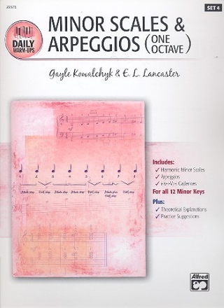 Minor Scales & Arpeggios 1 Octave for piano