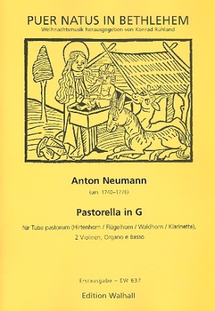 Pastorella in G fr Tuba pastorum (Hirtenhrn, Alphrn, Flhrn, Waldhrn, Klar), 2 Violine Partitur und Stimmen