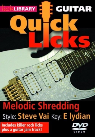 Melodic Shredding Style Steve Vai Key E lydian DVD-Video Lick Library Quick Licks