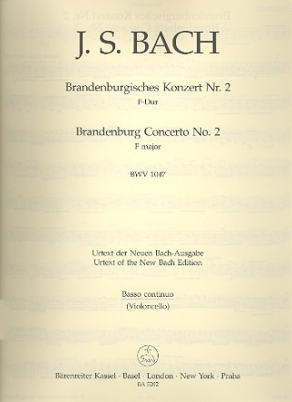 Brandenburgisches Konzert D-Dur Nr.2 BWV1047 Violoncello