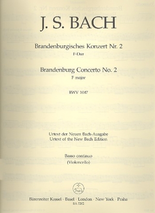 Brandenburgisches Konzert D-Dur Nr.2 BWV1047 Violoncello