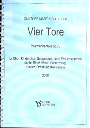 Psalmkonzert op.78b fr Soli, Chre, Flte und Klavier (Orgel) (Kontrabass ad lib) Partitur (kleine Instrumentalfassung)