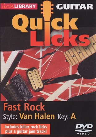 Fast Rock Style Van Halen Key A DVD-Video Lick Library Quick Licks