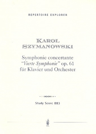 Symphonie concertante op.61 fr Klavier und Orchester Studienpartitur