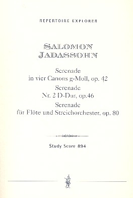 3 Serenaden fr Orchester (Flte und Streichorchester) Studienpartitur