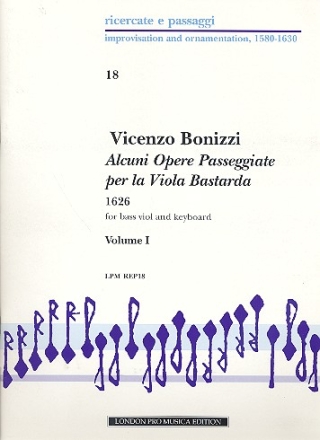 Alcuni opere passeggiate per la viola bastarda vol.1 for bass viol and keyboard