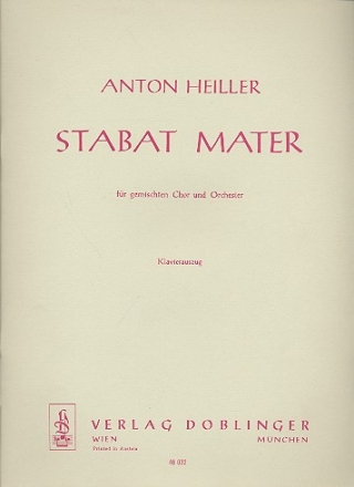 Stabat Mater fr gem Chor und Orchester Klavierauszug