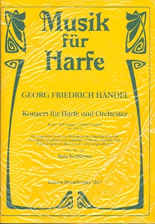Konzert B-Dur op.4,6 fr Harfe und Orchester Partitur und Stimmen