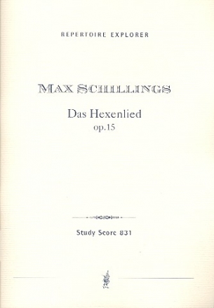 Das Hexenlied op.15 fr Sprecher und Orchester Studienpartitur (dt/en)