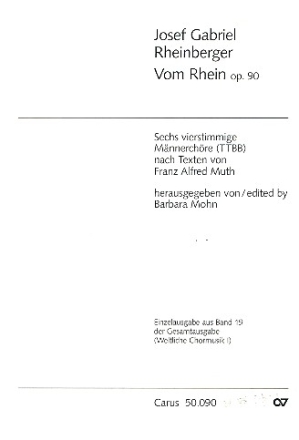 Vom Rhein op.90 fr Mnnerchor a cappella Partitur