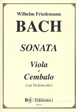 Sonate fr Viola und Cembalo (Violoncello als Bc) Stimmen