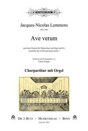 Ave verum fr gem Chor a cappella (Orgel ad lib) Partitur