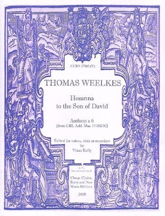 Hosanna to the Son of David for 6 voices, viols or recorders score and parts