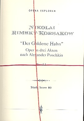 Der Goldene Hahn Studienpartitur und Libretto in 3 Bnden (kyr)