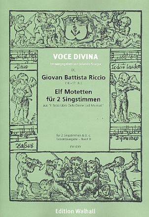 11 Motetten fr 2 Stimmen und Bc 4 Partituren (Bc nicht ausgesetzt)