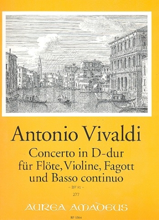 Concerto D-Dur RV91 fr Flte, Violine, Fagott und Bc Partitur und Stimmen