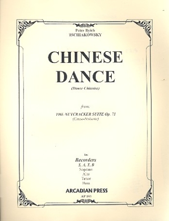 Chinese Dance from op.71 for 4 recorders score and parts