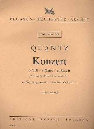 Konzert c-Moll fr Flte, Streicher und Bc Violoncello/Kontrabass