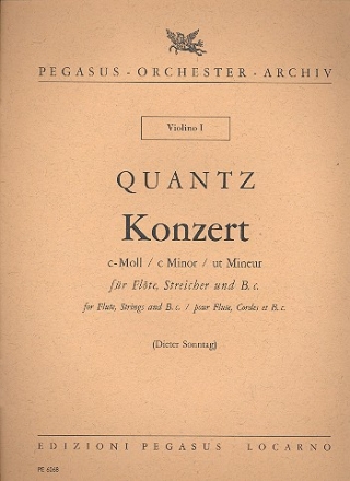 Konzert c-Moll fr Flte, Streicher und Bc Violine 1