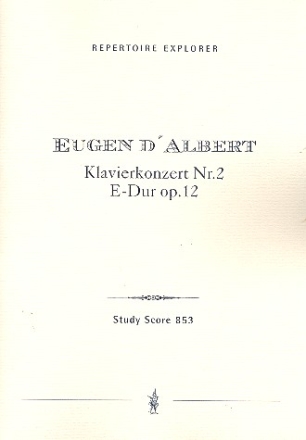 Konzert E-Dur Nr.2 op.12 fr Klavier und Orchester Studienpartitur