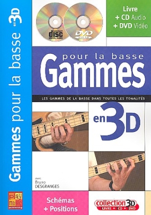 Gammes en 3D (+CD + DVD): pour basse/tab